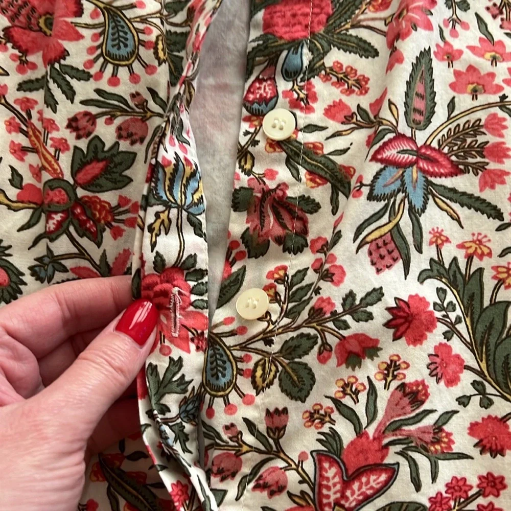 Madewell Button-Front Floral Dress - Picture 3 of 6